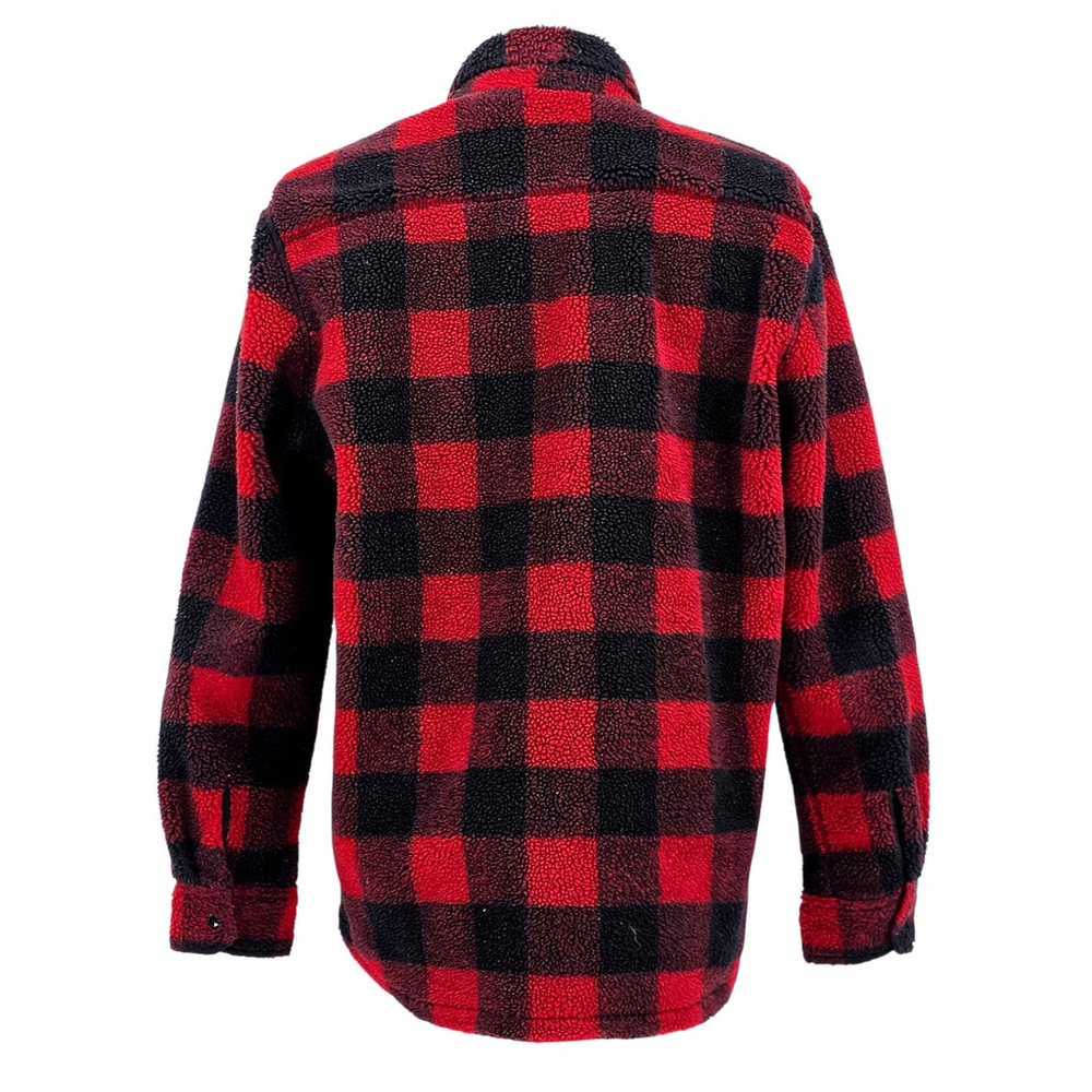 Levi’s Sherpa Trucker Jacket Men L Buffalo Plaid Ranch Americana Hunting - Picture 2 of 12